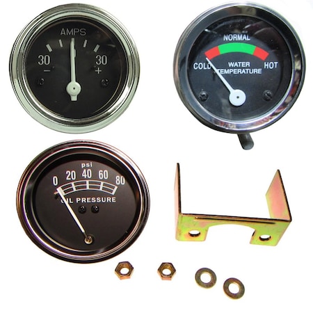Aic Replacement Parts Gauge Set Fits Massey Ferguson TO20 TO30 35 40 50 65 85 88 135 150 165 175 180 MFGAUGESET-CHROME